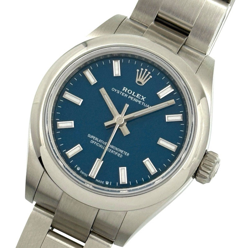 Rolex 276200 Oyster Perpetual Warranty 2025 Blue Stainless Steel