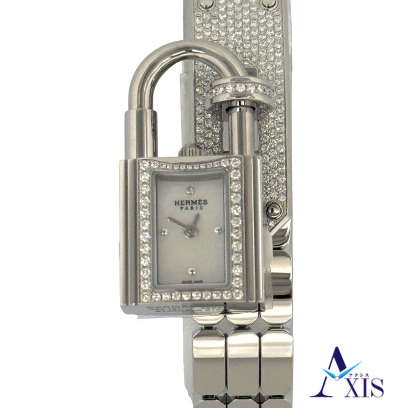 エルメス KE4.131 ケリーウォッチ ダイヤ ホワイトシェル ステンレス
