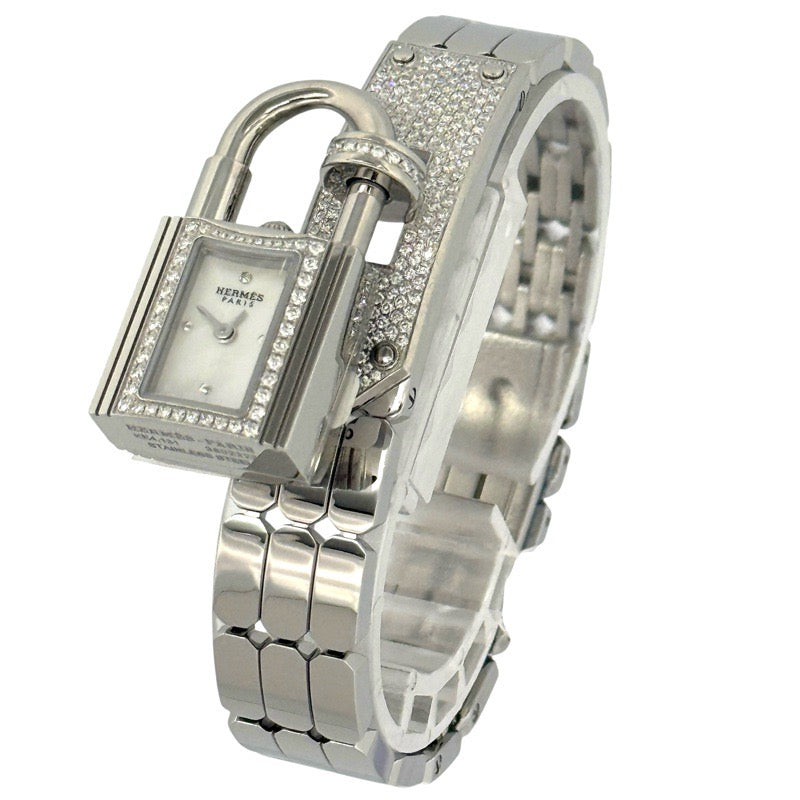 エルメス KE4.131 ケリーウォッチ ダイヤ ホワイトシェル ステンレス