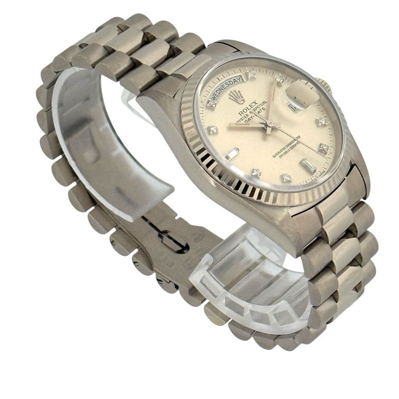Rolex 18239A Day-Date X-number Silver White Gold