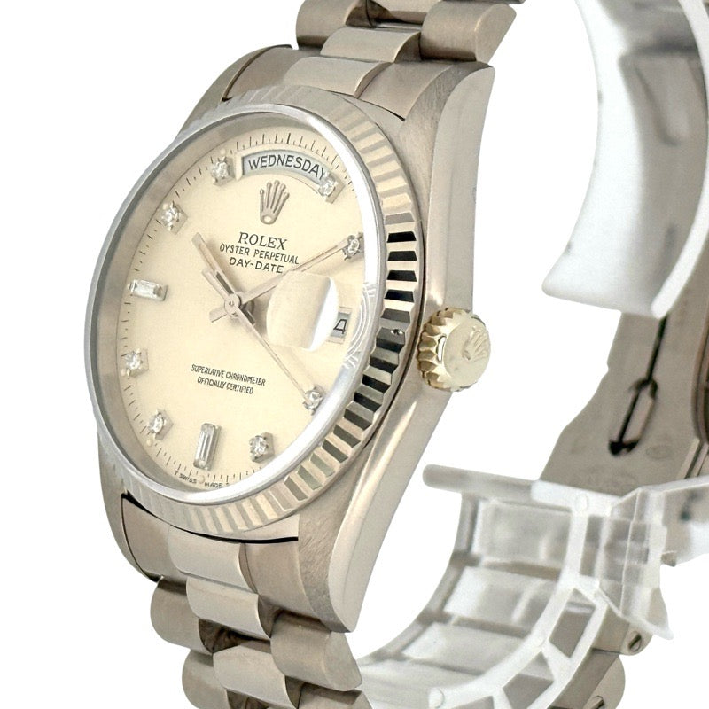Rolex 18239A Day-Date X-number Silver White Gold