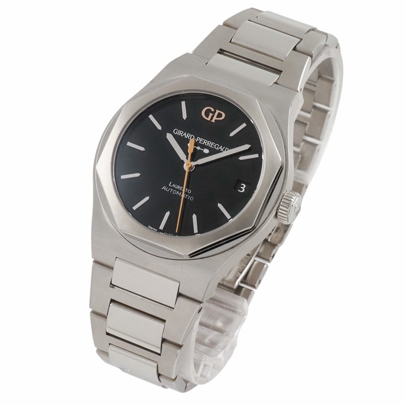 芝柏 (Girard-Perregaux) 81010-11-636-11A Laureato 42毫米无限版腕表,全球限量188枚,缟玛瑙和不锈钢材质
