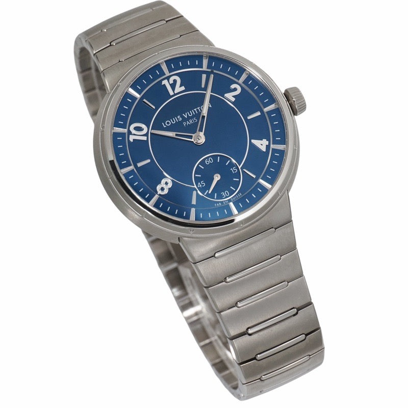 Louis Vuitton W1ST20 Tambour Automatic Blue Stainless Steel
