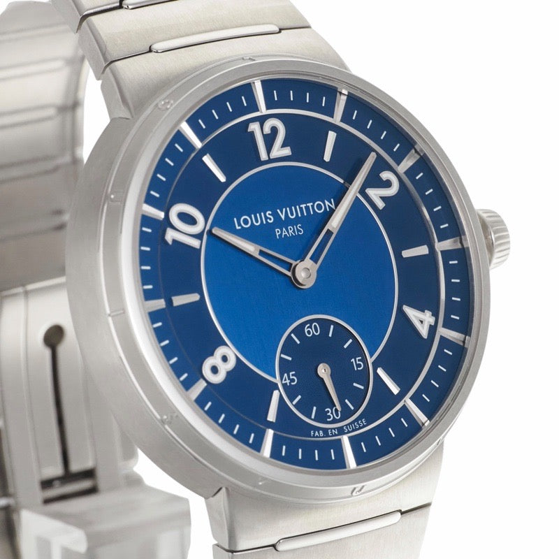 Louis Vuitton W1ST20 Tambour Automatic Blue Stainless Steel