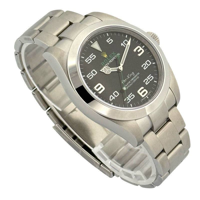 Rolex 116900 Air King Warranty 2021 Black Stainless Steel
