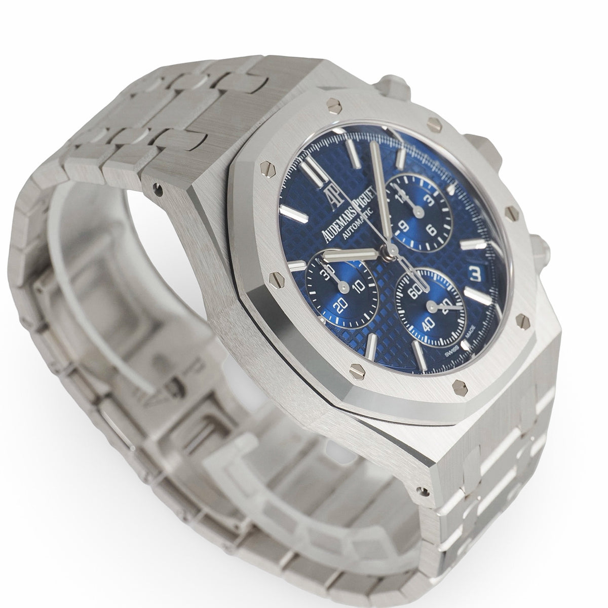 Audemars Piguet 26239BC.OO.1220BC.01 Royal Oak Chronograph, Limited Edition of 222 Pieces Worldwide, Blue and White Gold