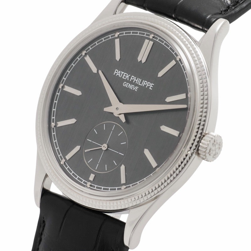 パテックフィリップ 6119G-001 カラトラバ 保証書2021年 グレー ホワイトゴールド