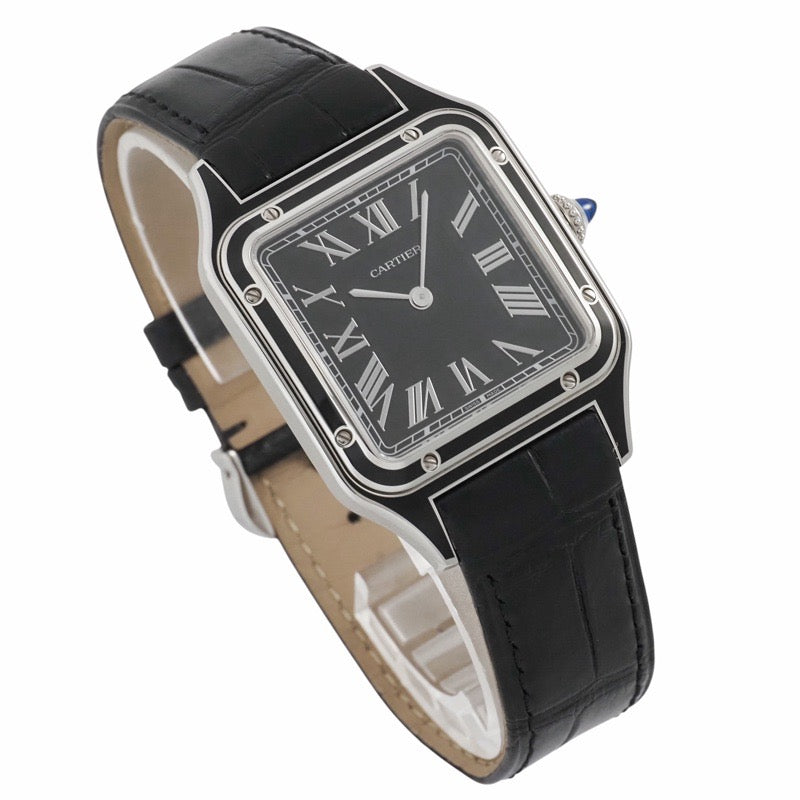 カルティエ WSSA0046 サントス デュモン LM ブラック ステンレス
