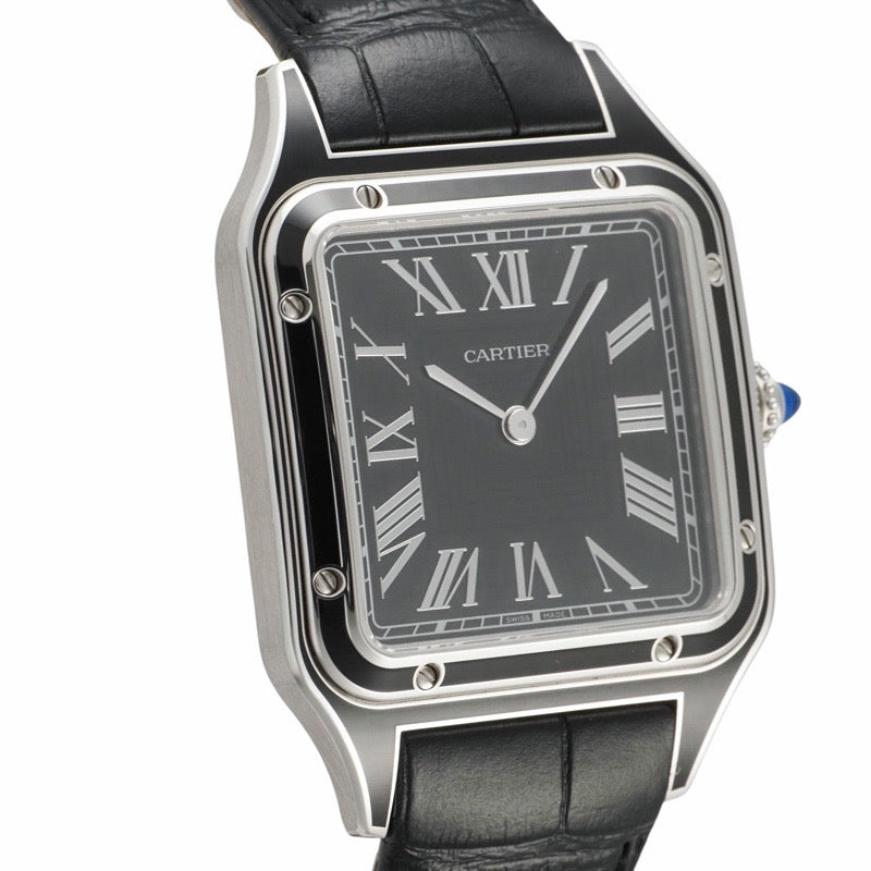 カルティエ WSSA0046 サントス デュモン LM ブラック ステンレス