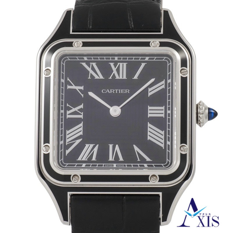カルティエ WSSA0046 サントス デュモン LM ブラック ステンレス