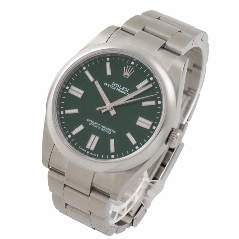 劳力士 124300 蚝式恒动保修 2022 绿色不锈钢