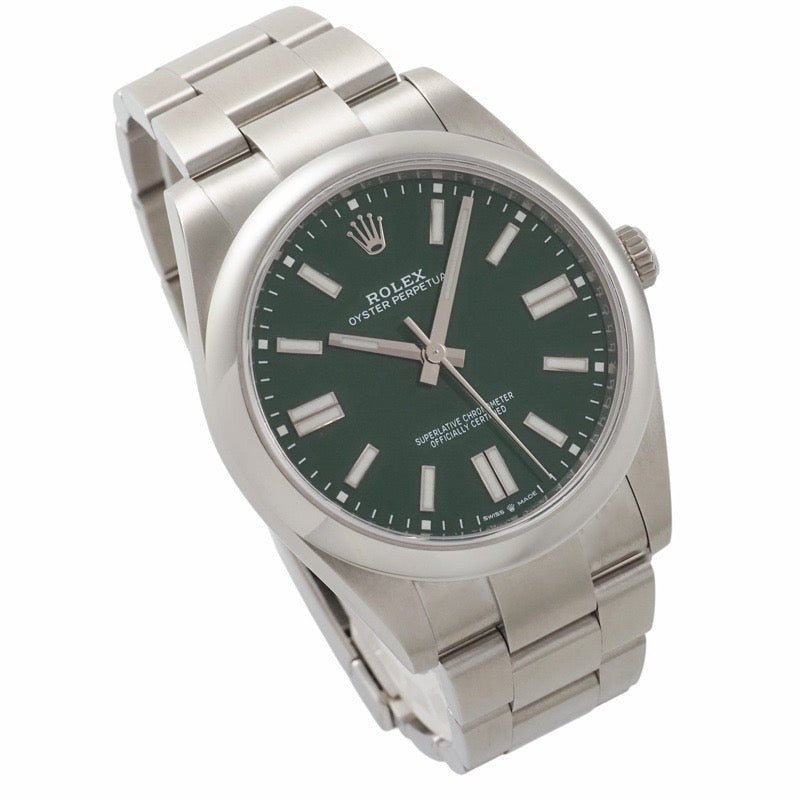 劳力士 124300 蚝式恒动保修 2022 绿色不锈钢
