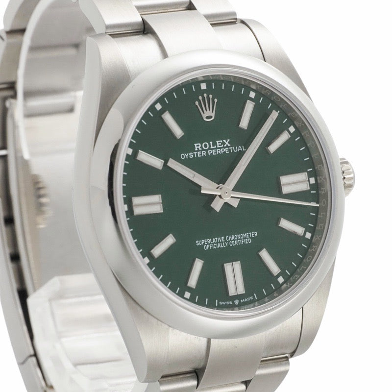 劳力士 124300 蚝式恒动保修 2022 绿色不锈钢