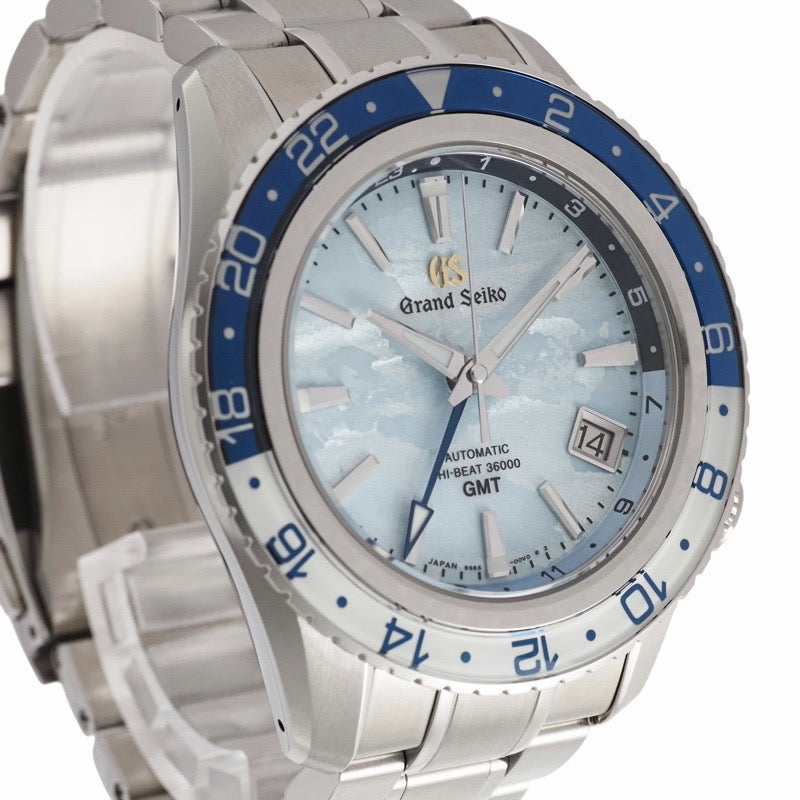 Grand Seiko SBGJ275 Mechanical Hi-Beat 36000 GMT 25th Anniversary Model Sky Blue Stainless Steel