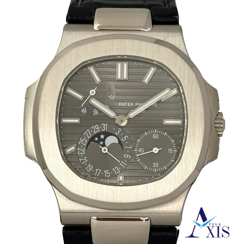 Patek Philippe 5712G-001 Nautilus Petite Complication Warranty 2014 Grey White Gold