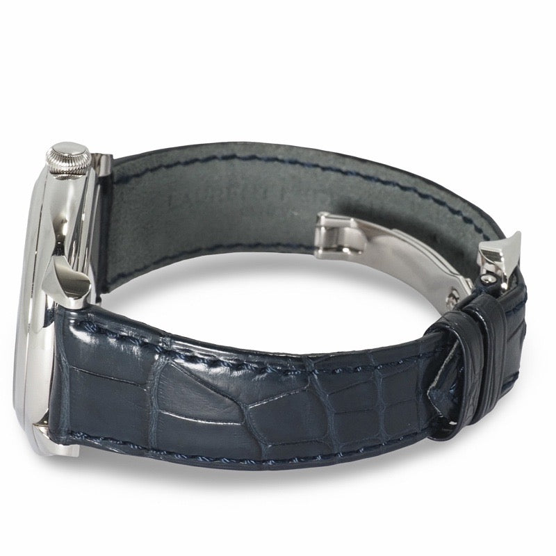 Laurent Ferrier LCF013.AC.CG2 方形微型转子腕表,蓝色,不锈钢