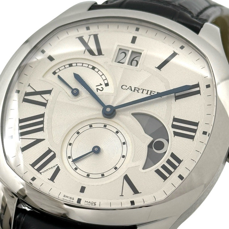 Cartier WSNM0005 Drive de Cartier Large Date 2 Time Zone Silver Stainless Steel
