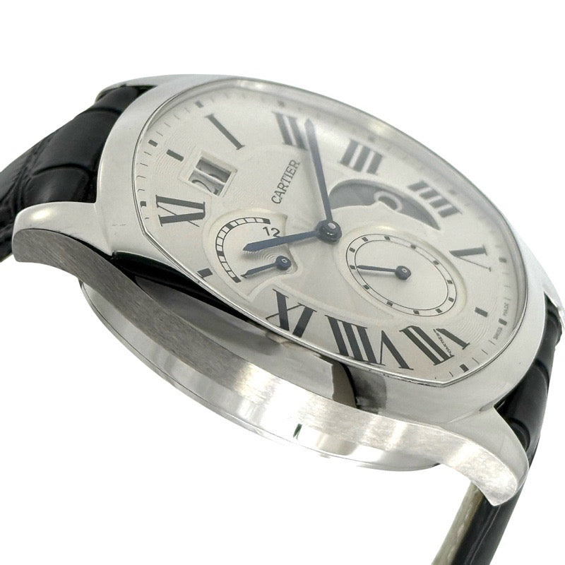 カルティエ WSNM0005 ドライブ ドゥ カルティエ ラージデイト 2タイムゾーン シルバー ステンレス