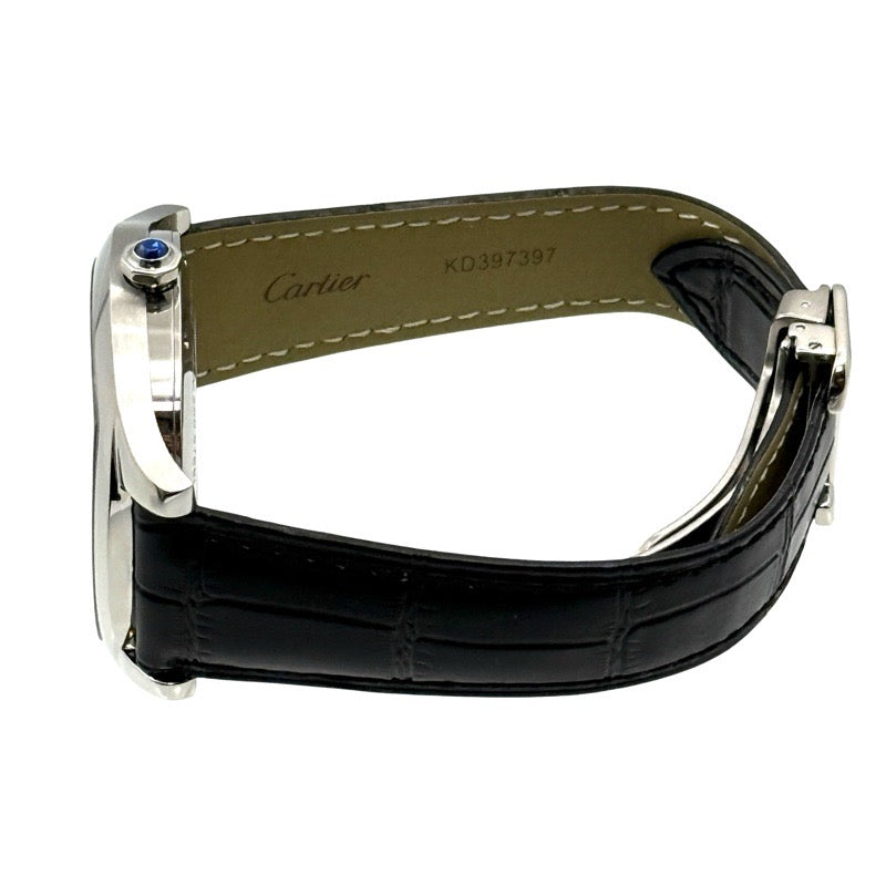 カルティエ WSNM0005 ドライブ ドゥ カルティエ ラージデイト 2タイムゾーン シルバー ステンレス