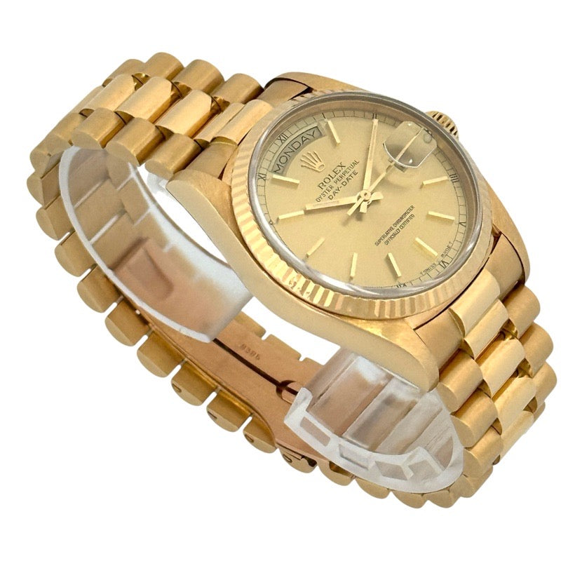 Rolex 18038 Day-Date Champagne Gold and Yellow Gold
