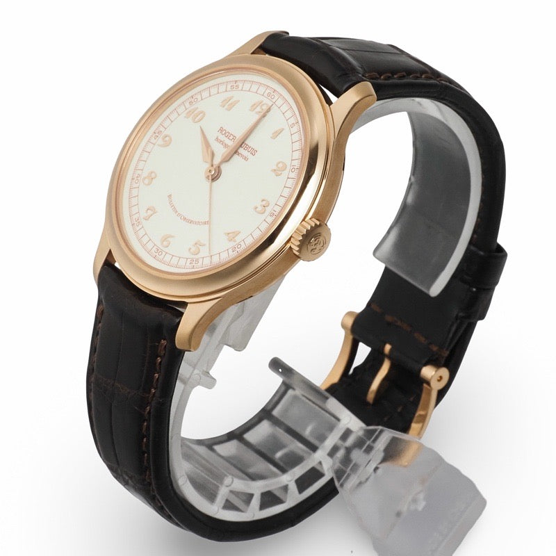 Roger Dubuis H37 57 5/C5.4 Homage Limited Edition of 28 Ivory (Porcelain) Pink Gold