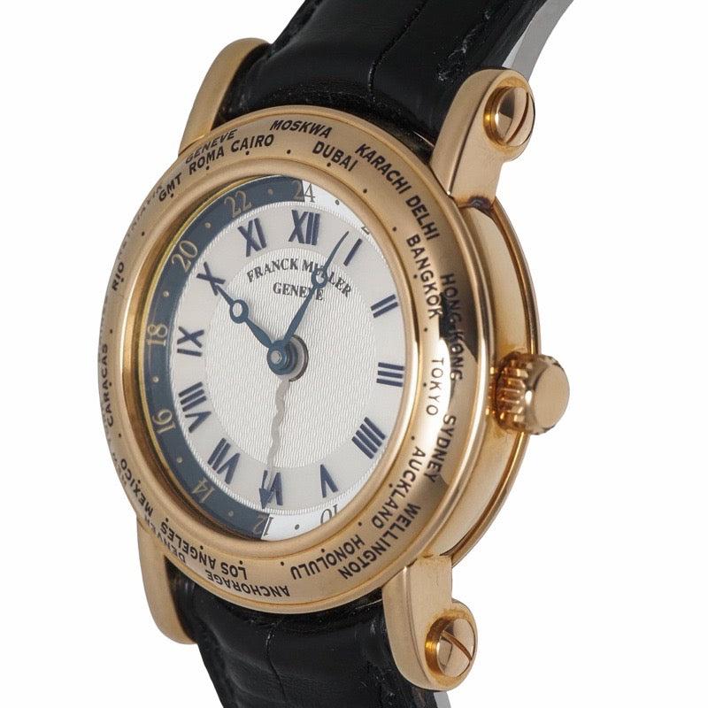 Franck Muller 2800HM32 Worldtimer Small White Pink Gold