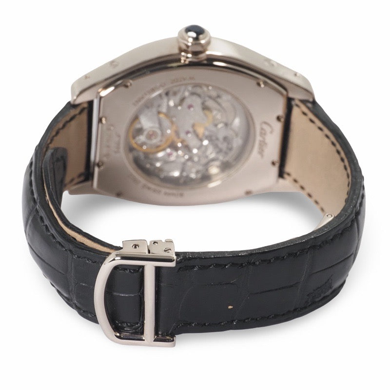 Cartier W1546551 / 2762 Tortue One-Push Chrono / Monopusher Chrono CPCP Silver White Gold