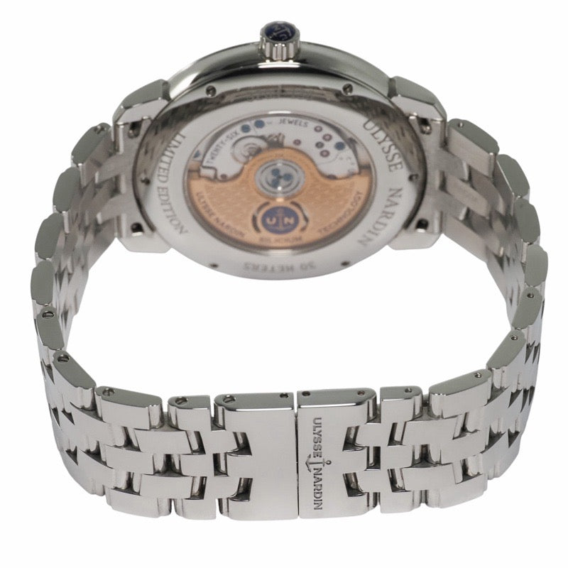 Ulysse Nardin 3203-136LE-7A-THG/1A Classico 沙漏日本25周年纪念款,鲑鱼色和不锈钢材质