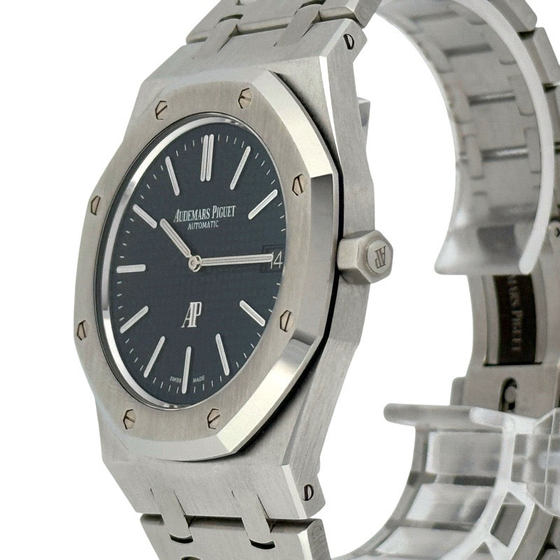 Audemars Piguet 15202ST.OO.1240ST.01 Royal Oak Extra-Thin with Warranty 2015 Blue Stainless Steel