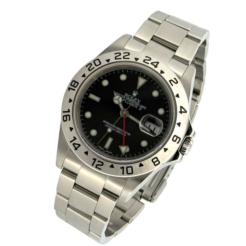 Rolex 16570 Explorer II Black Stainless Steel