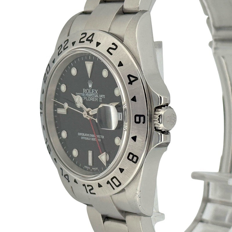 Rolex 16570 Explorer II Black Stainless Steel