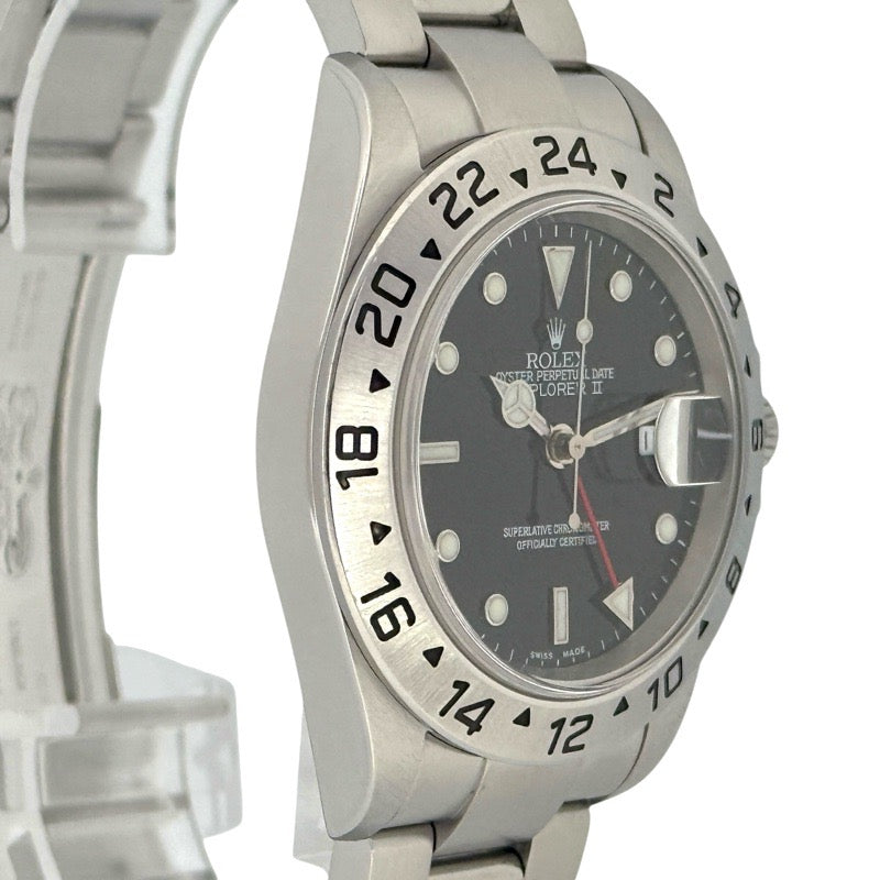 Rolex 16570 Explorer II Black Stainless Steel