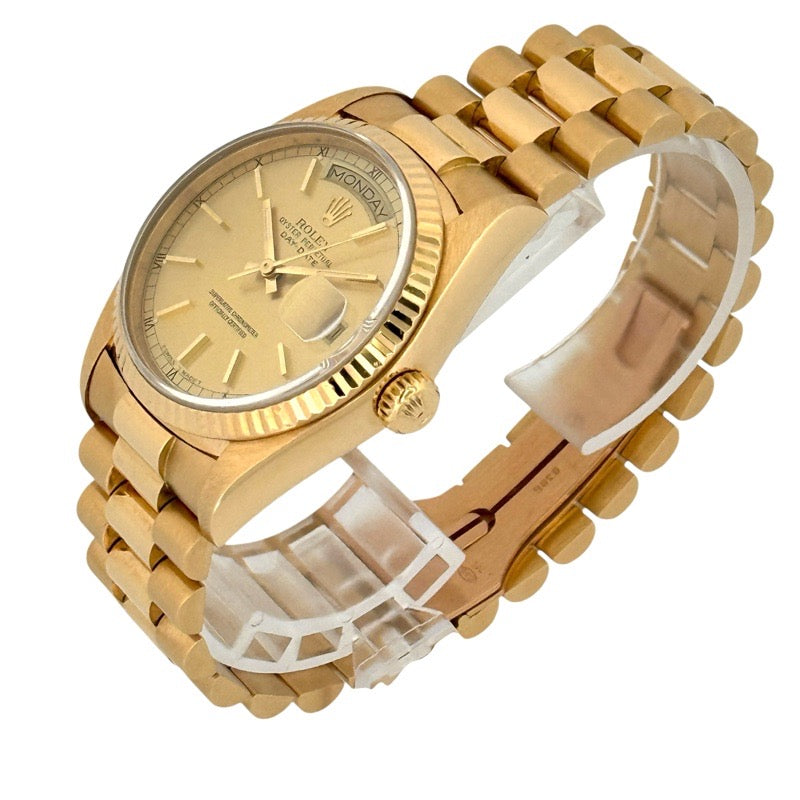 Rolex 18038 Day-Date Champagne Gold and Yellow Gold