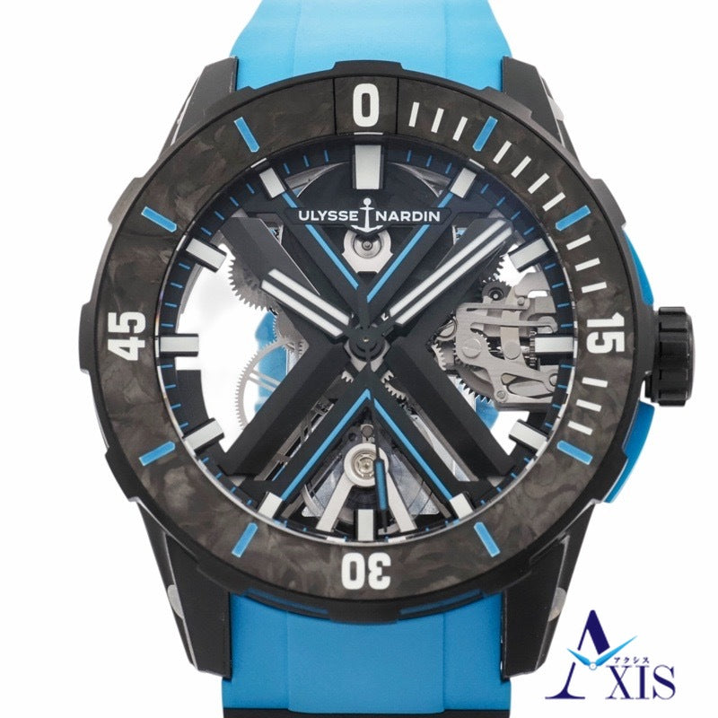 ユリス・ナルダン 3723-170-2B ダイバー X アズール スケルトン カーボン