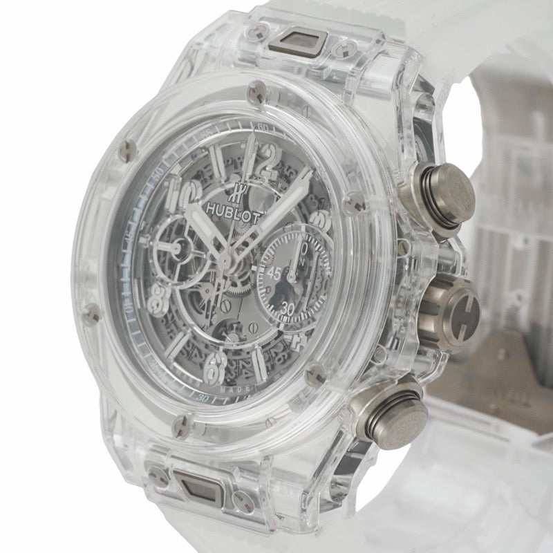 ウブロ 411.JX.4802.RT ビッグバン ウニコ 世界限定500本 スケルトン サファイア