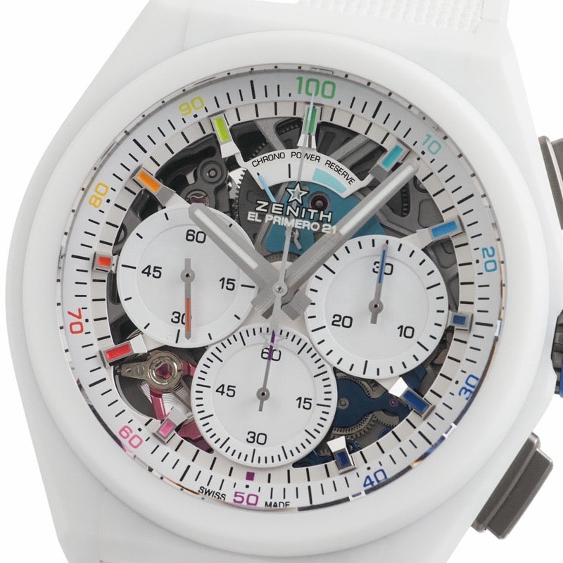 ゼニス 49.9014.9004/01.R953 デファイ21 クロマ II 世界限定500本 スケルトン / ホワイト セラミック