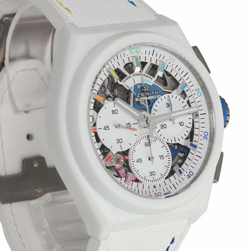 ゼニス 49.9014.9004/01.R953 デファイ21 クロマ II 世界限定500本 スケルトン / ホワイト セラミック