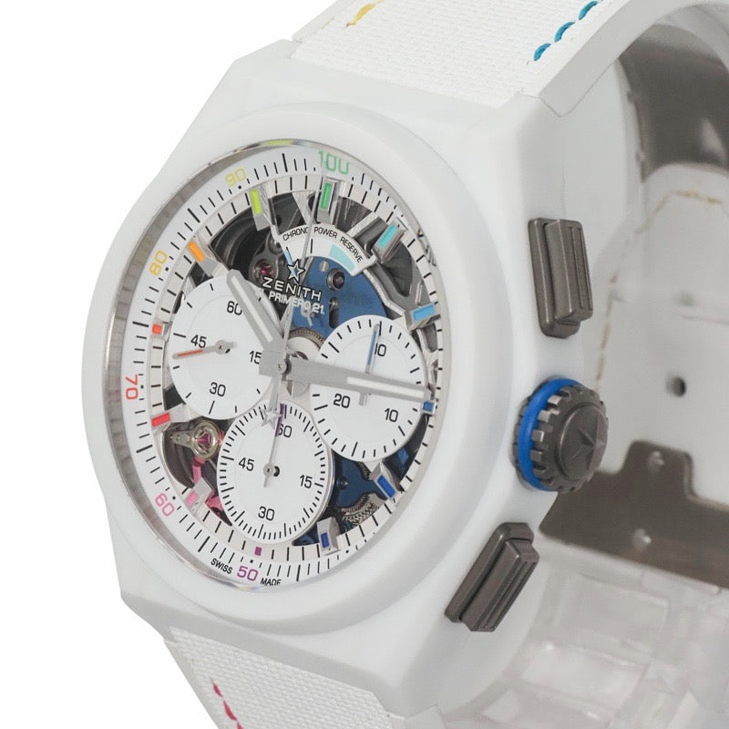 ゼニス 49.9014.9004/01.R953 デファイ21 クロマ II 世界限定500本 スケルトン / ホワイト セラミック