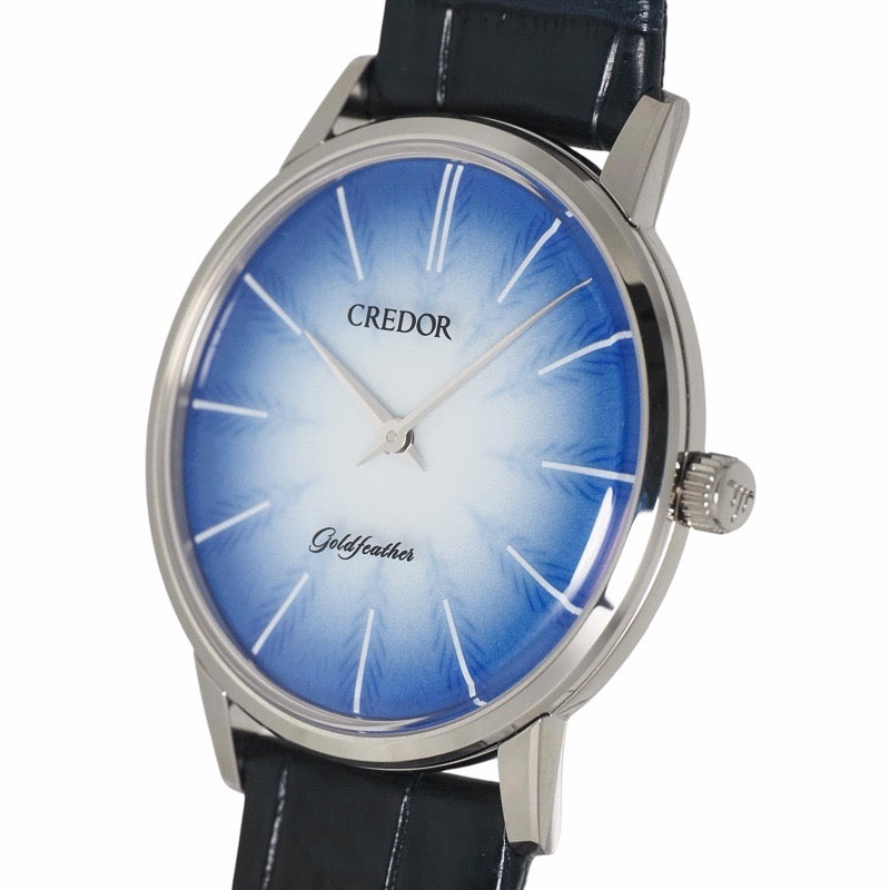 Seiko Credor GCBY991 Gold Feather UTD Imari Nabeshima porcelain dial, limited edition of 60 pieces, blue.