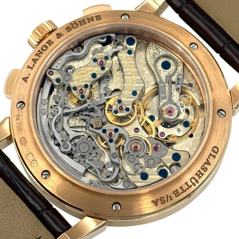 A. Lange & Söhne 414.031 1815 Chronograph with D-buckle, Black and Pink Gold
