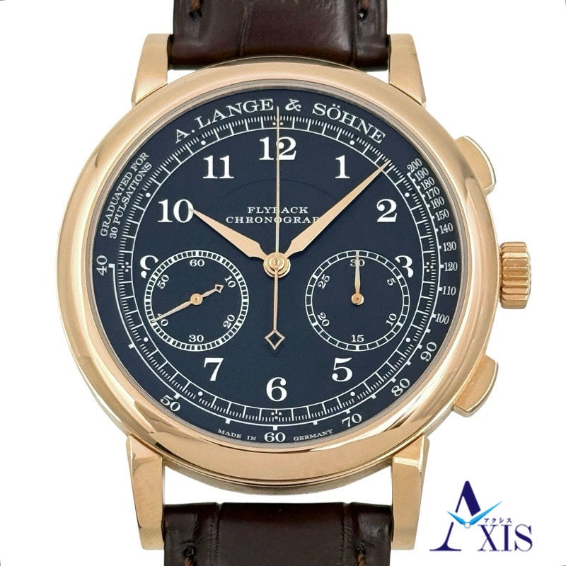 A. Lange & Söhne 414.031 1815 Chronograph with D-buckle, Black and Pink Gold