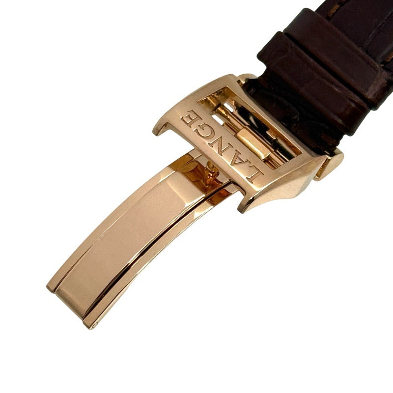 A. Lange & Söhne 414.031 1815 Chronograph with D-buckle, Black and Pink Gold