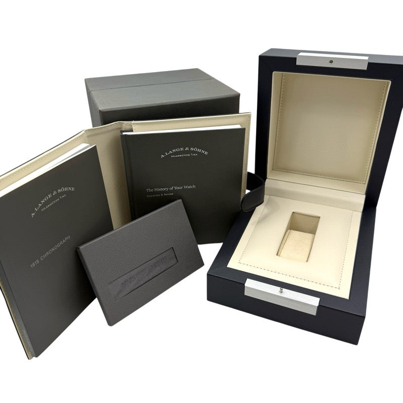 A. Lange & Söhne 414.031 1815 Chronograph with D-buckle, Black and Pink Gold