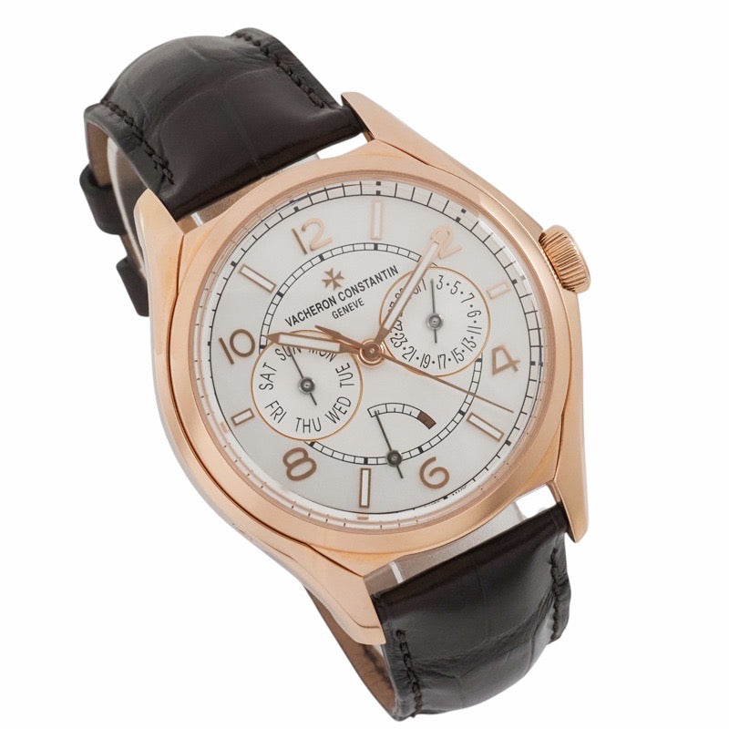 Vacheron Constantin 4400E/000R/B436 Fiftysix Day Date Silver and Pink Gold