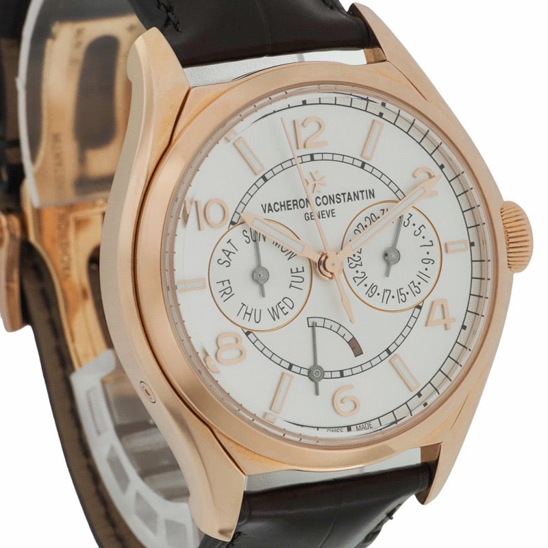 Vacheron Constantin 4400E/000R/B436 Fiftysix Day Date Silver and Pink Gold