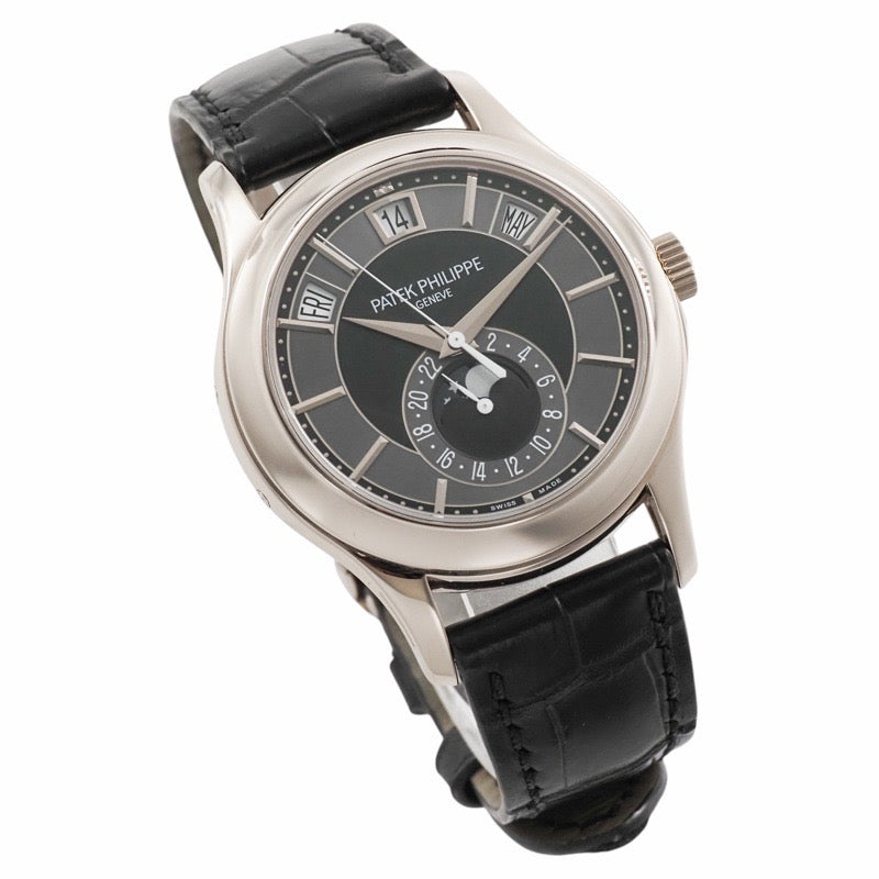 パテックフィリップ 5205G-010 アニュアルカレンダー ブラック / グレー ホワイトゴールド