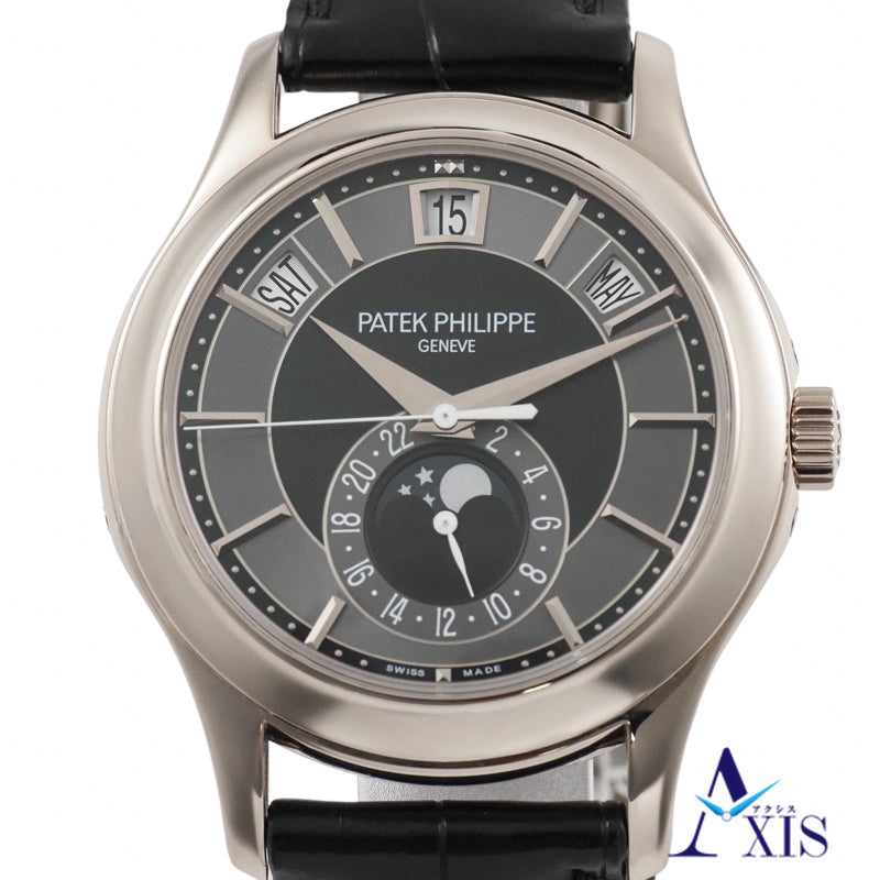 パテックフィリップ 5205G-010 アニュアルカレンダー ブラック / グレー ホワイトゴールド