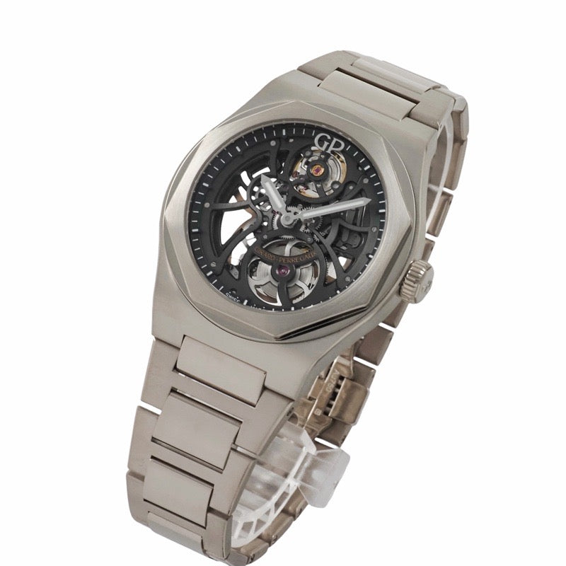 芝柏 (Girard-Perregaux) 81015-53-3240-1GM Laureato Skeleton 腕表,限量版 100 枚,吉田 (Yoshida) 款,镂空设计,白金