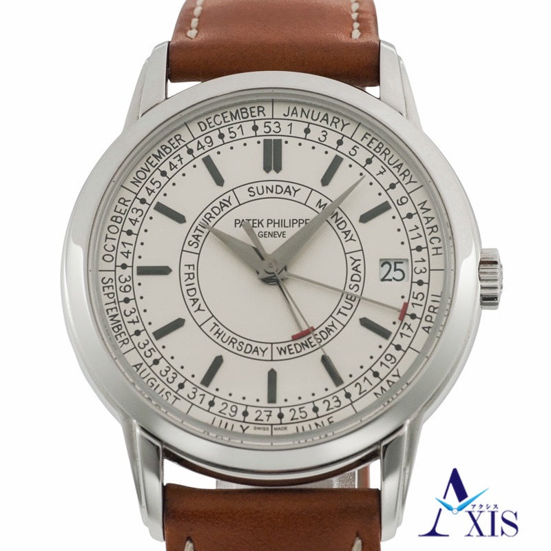 パテックフィリップ 5212A-001 カラトラバ ウィークリーカレンダー シルバーオパーリン ステンレス