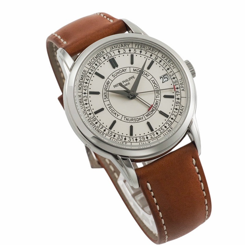 Patek Philippe 5212A-001 Calatrava Weekly Calendar Silver Opaline Stainless